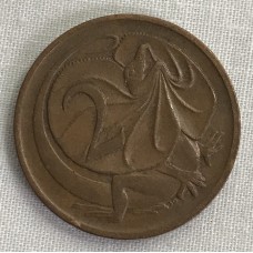 AUSTRALIA 1978 . TWO 2 CENTS COIN . FRILLED NECK LIZARD